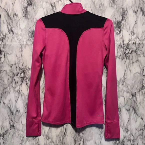 Dri-Fit Running Pullover Quarter Zip Pink & Black - Picture 3 of 8